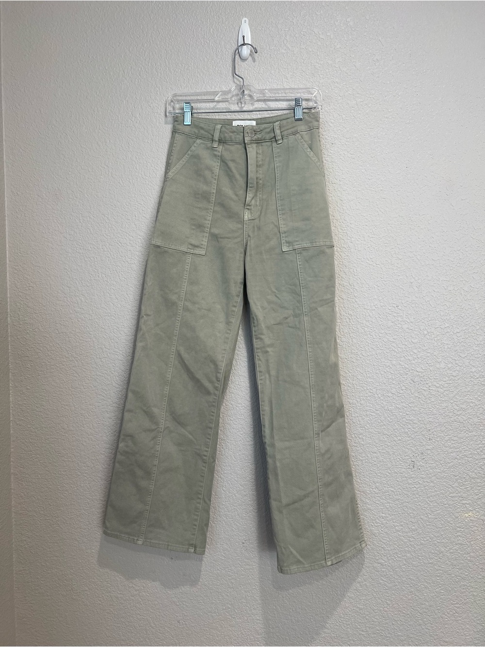 Rolla’s Green Heidi High Rise Loose Straight Utility Jeans,27